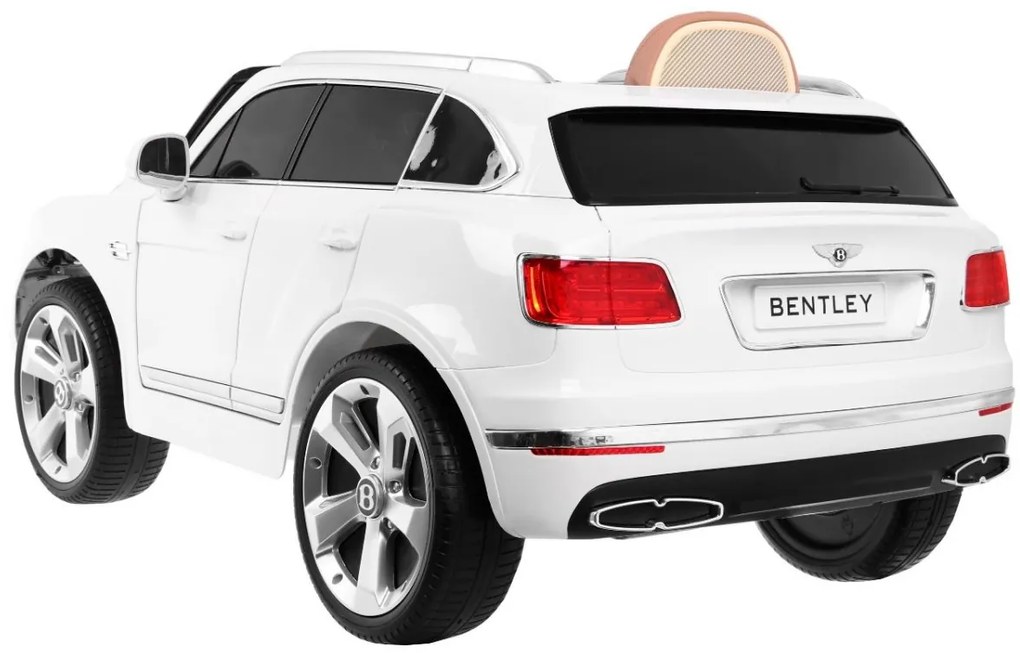 RAMIZ ELEKTRICKÉ AUTÍČKO BENTLEY BENTAYGA - NELAKOVANÉ - BIELE - 2x45W - 2 x 6v/7Ah - 2022