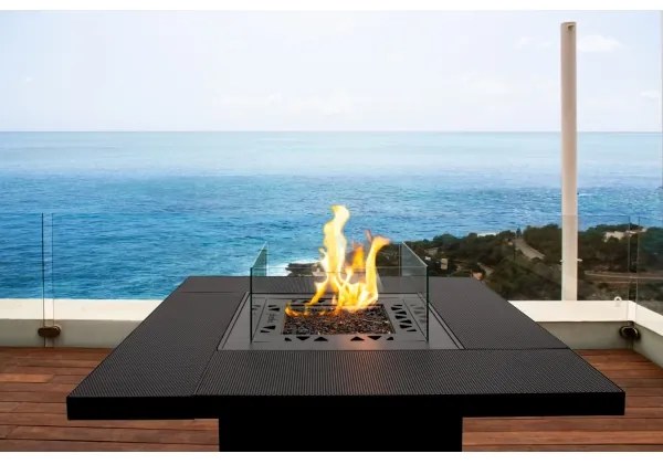 Planika Square Table GAS - Vonkajší plynový krb 79,7x90 cm 10kW