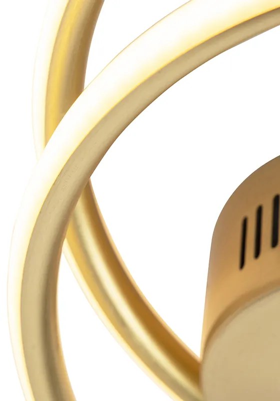 Dizajnové stropné svietidlo zlaté vrátane LED 3-stupňové stmievateľné - Rowan