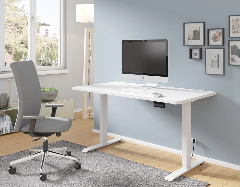 Elektrický PC stolík Motiva 120 (biela). Akcia -21%. Vlastná spoľahlivá doprava až k Vám domov. 1124889