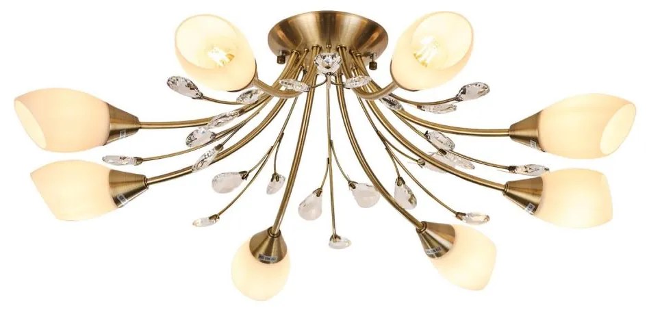 Brilagi - Prisadený luster MEGAPOLIS 8xE14/60W/230V bronzová