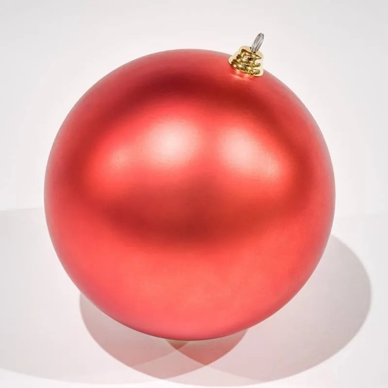 DECOLED Plastová guľa, 30 cm, červená, matná
