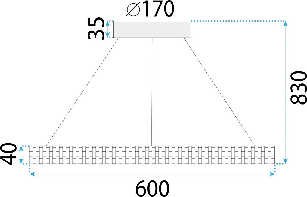 Toolight Toolight, LED stropné svietidlo, 4000K, 24W, APP1512-CP, čierna, OSW-05473