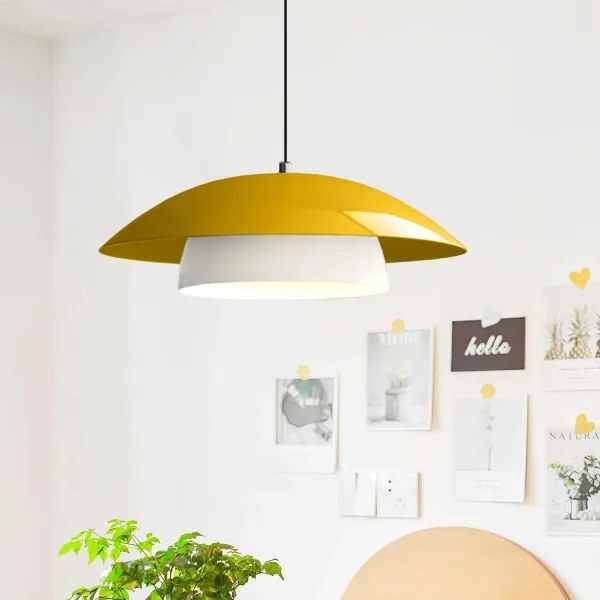 Závesné svietidlo na lanku MOONLIGH 1xE27/40W/230V žlté