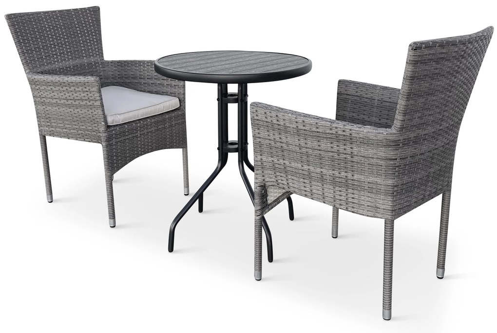 Balkónový set Nina + 2x ratanové kreslo Bali PREMIUM