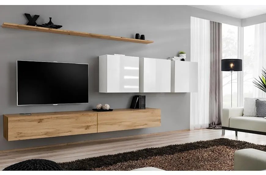 Obývacia stena Switch VII Wotan/Biely