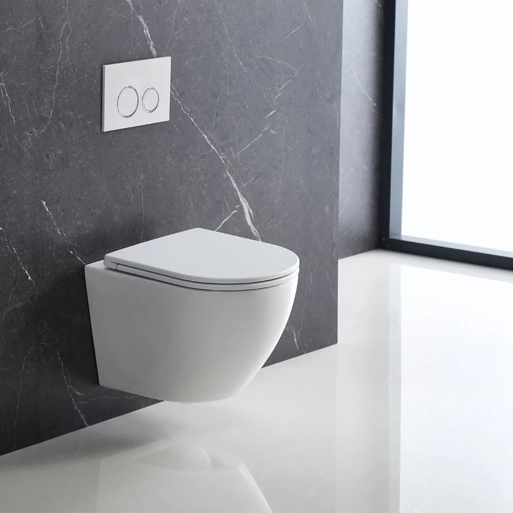 Mereo Mereo, WC závesné kapotované, Smart Flush RIMLESS, keramické, vr. sedátka, MER-VSD85T1
