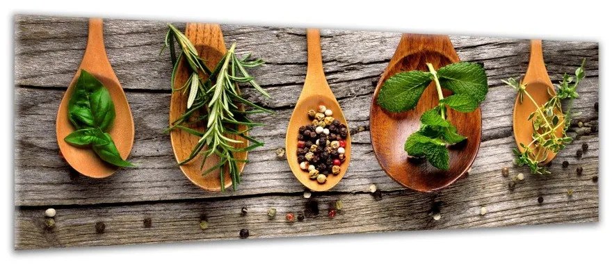 Obraz Styler Glasspik Kitchen Wooden Spoons, 30 × 80 cm