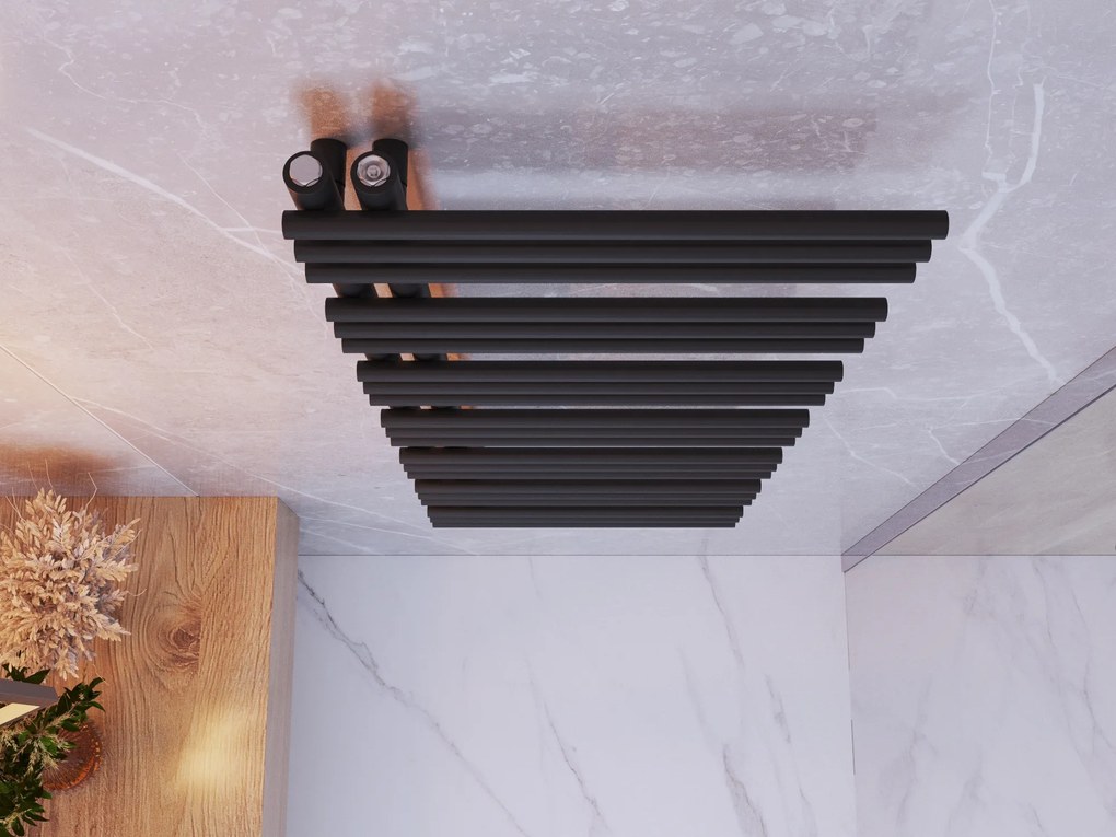 Gamma Erga Aquatic, vykurovacie teleso 1400x500 mm, 577W, čierna, ERG-LAV-AQUA-14050-BK