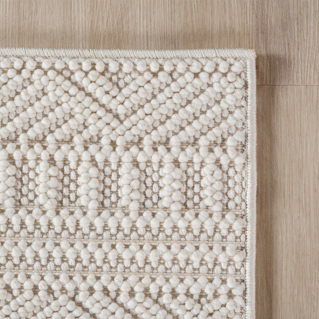 Kusový koberec Helix 2202 cream kruh, 120x120, béžová, chodba / predsieň, Ayyildiz