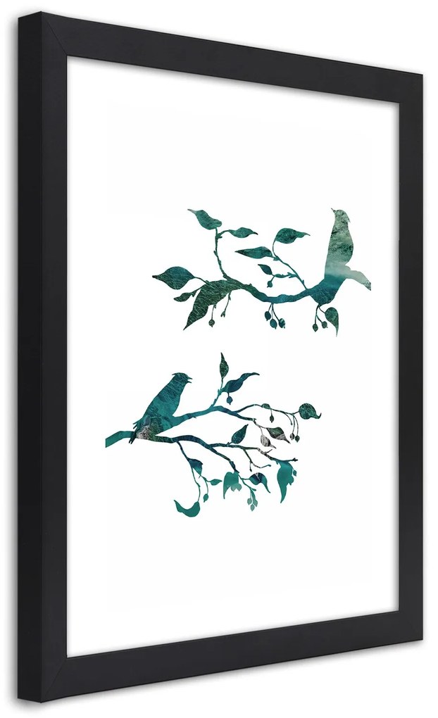 Gario Plagát Vtáky na konároch Farba rámu: Bez rámu, Rozmery: 30 x 45 cm