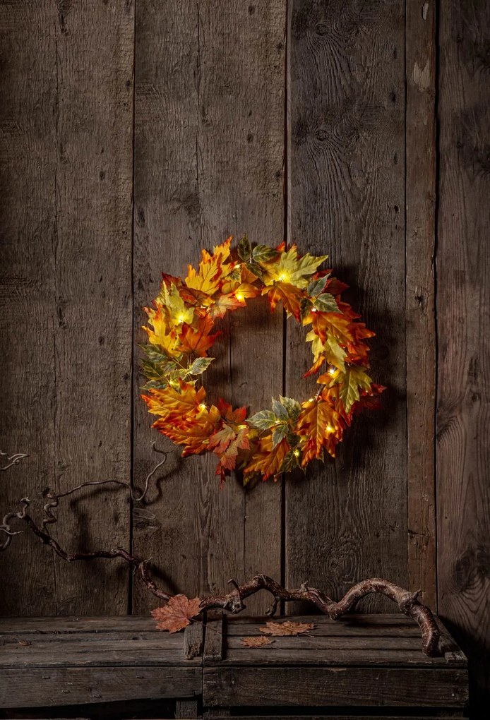 STAR TRADING Svietiaci veniec Autumn 45 cm