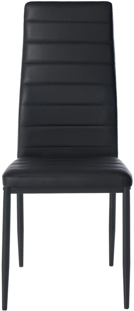 Jedálenská stolička Mayfair - koženka - Čierna