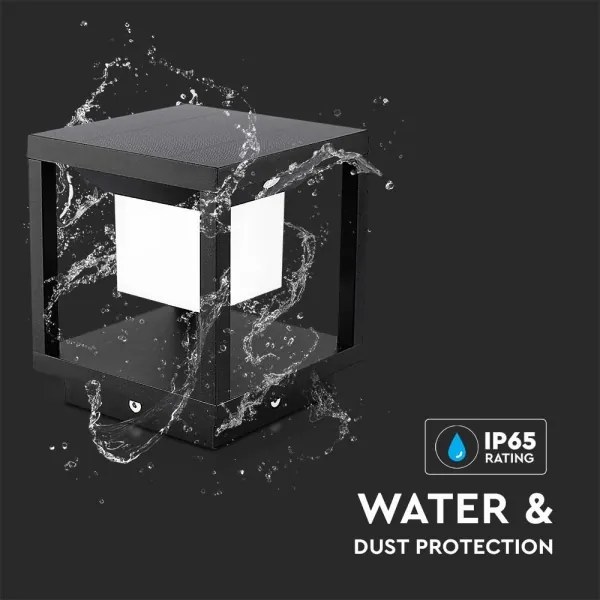 LED solárne svietidlo so senzorom LED/2W/5,5V 3000K IP65 2600 mAh čierne