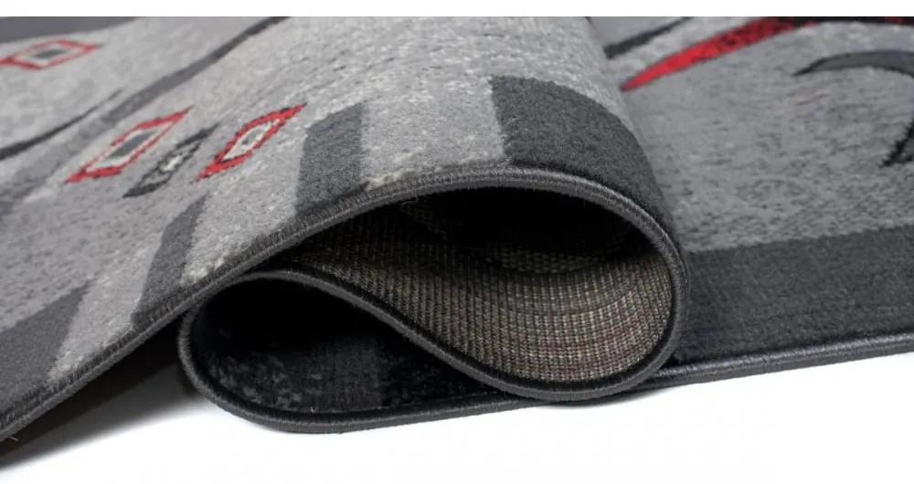 Kusový koberec PP Bumerang šedý atyp 100x150cm