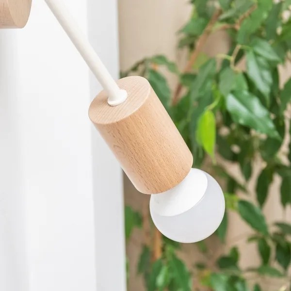 Nástenné svietidlo OXFORD 1xE27/15W/230V borovica/krémová