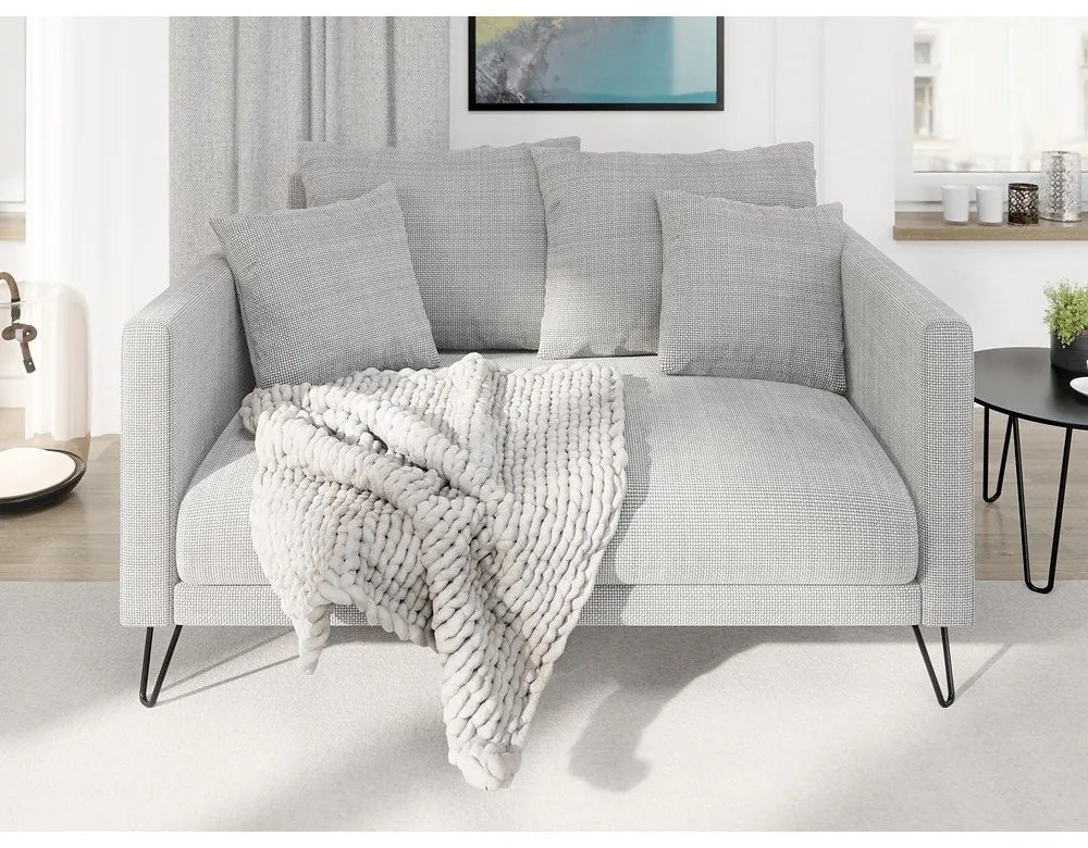 Svetlosivá ženilková pohovka 140 cm Freya – Ropez