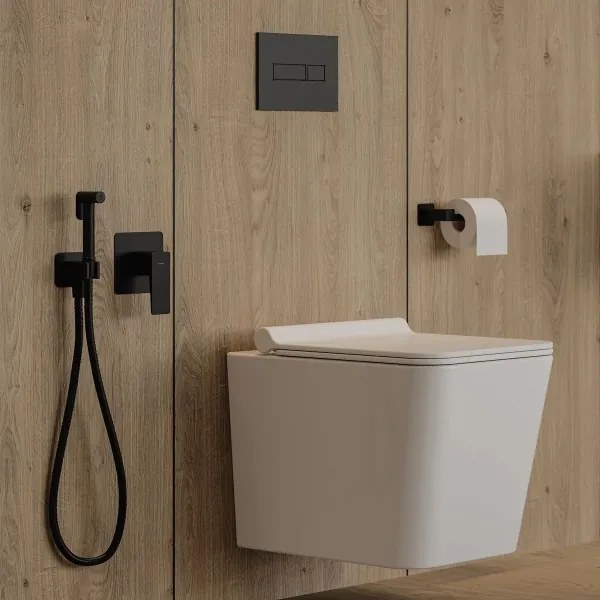 OMNIRES NL80510BL - Držiak toaletného papiera NELSON matná čierna