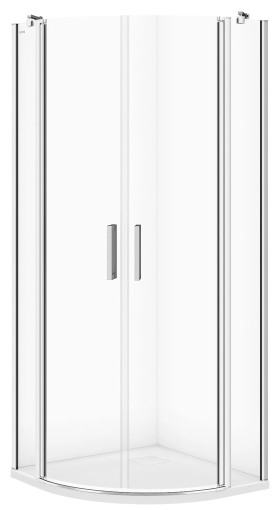 Cersanit Moduo sprchovací kút 80x80 cm polkruhová chromová lesklé/priehľadné sklo S162-009