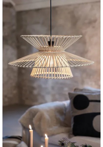 Markslöjd 108785 - Luster na lanku DUPLICI 1xE27/40W/230V béžová/bambus