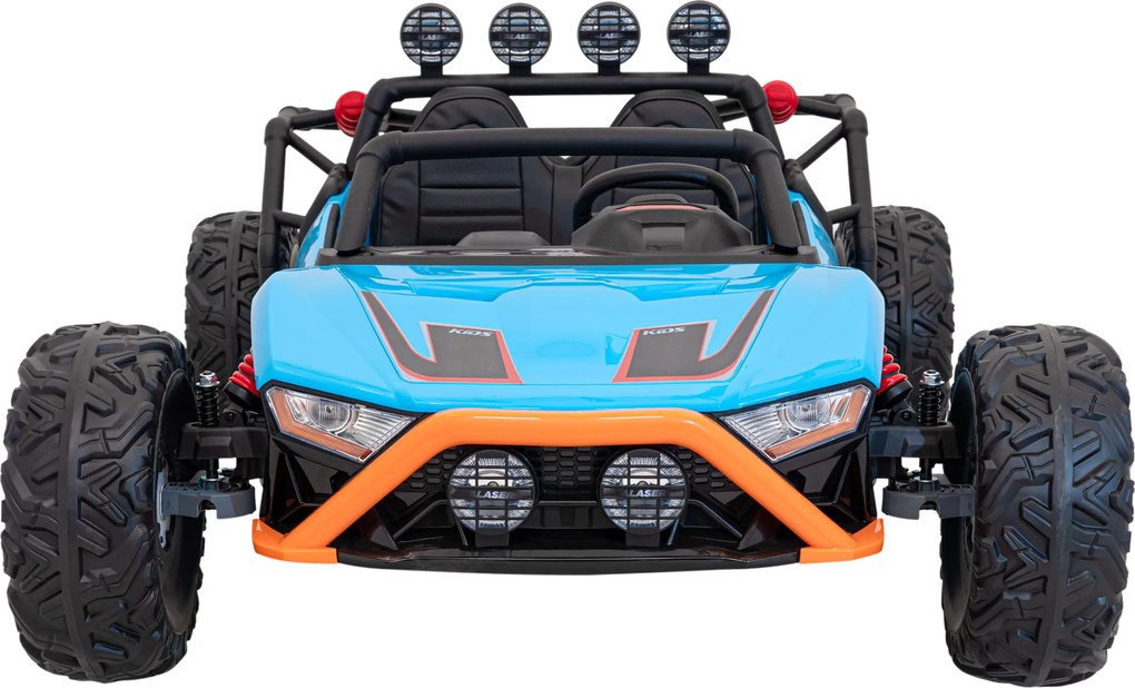 Ramiz Detská pretekárska bugina na batérie 5 Modrá + motory 2x200W + diaľkové ovládanie + zvuková LED dióda + pomalý štart