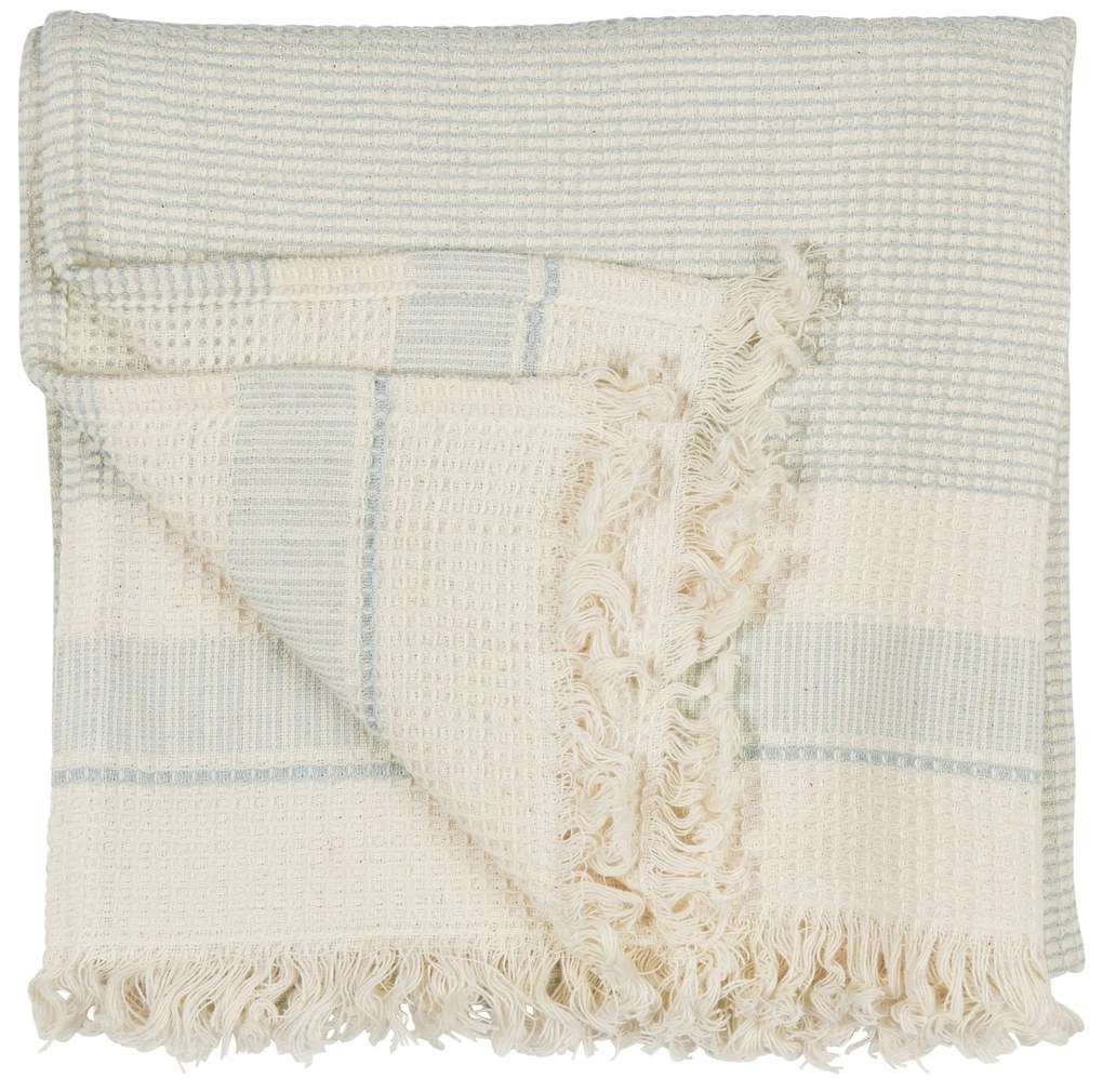 Ib Laursen Bavlnený uterák Hammam Light Blue 50 × 100 cm