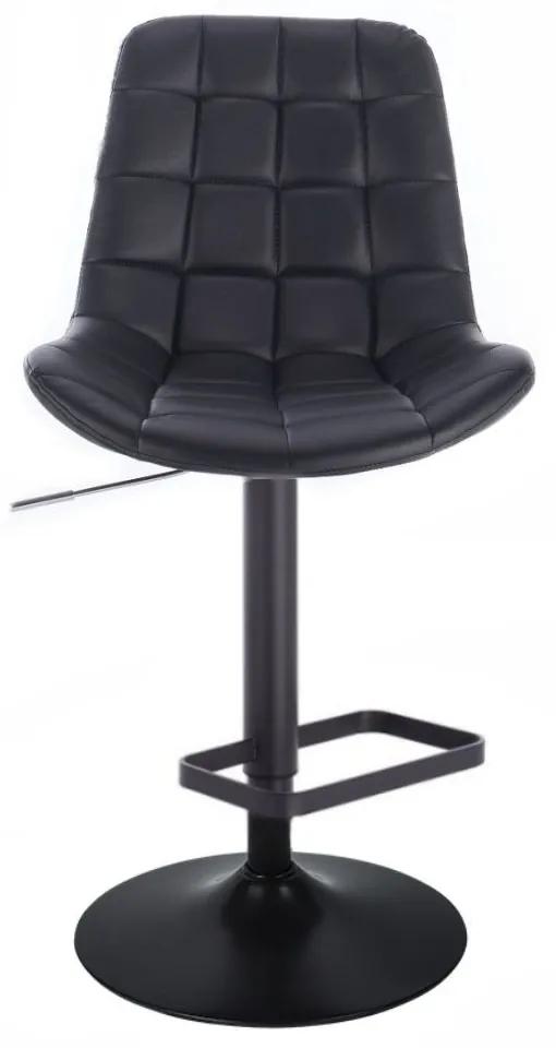 LuxuryForm Barová stolička PARIS na čiernom tanieri - čierna