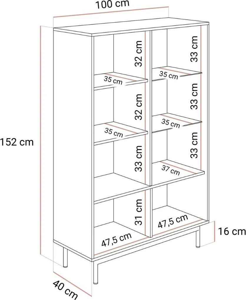 VITRÍNA CELESTINO 2D1W DUB + KAŠMÍR 100 x 152 cm