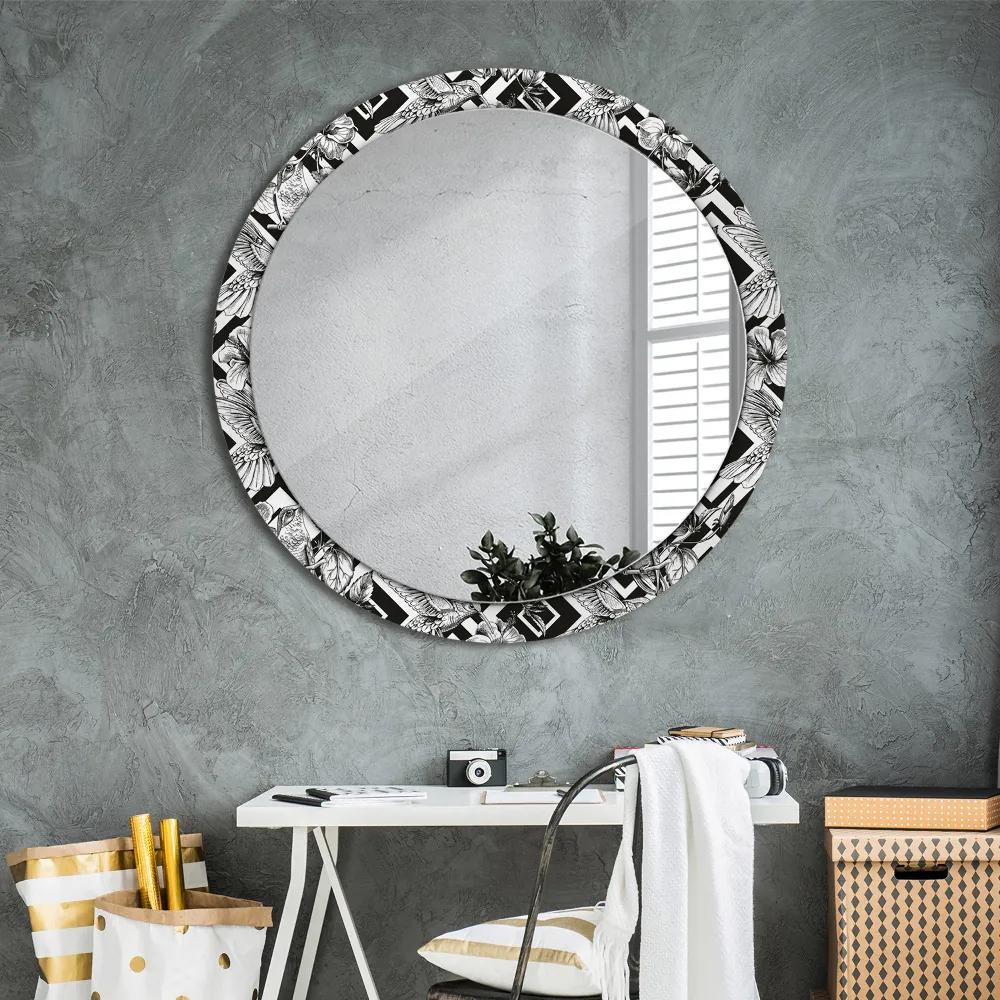 Okrúhle ozdobné zrkadlo Kolibrík fi 100 cm