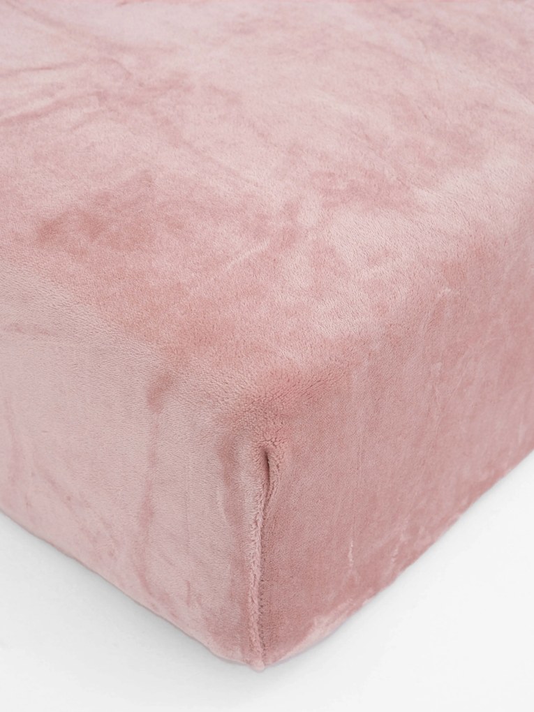 Plachta mikroplyš Deluxe do postieľky 70 x 140 cm - púdrová
