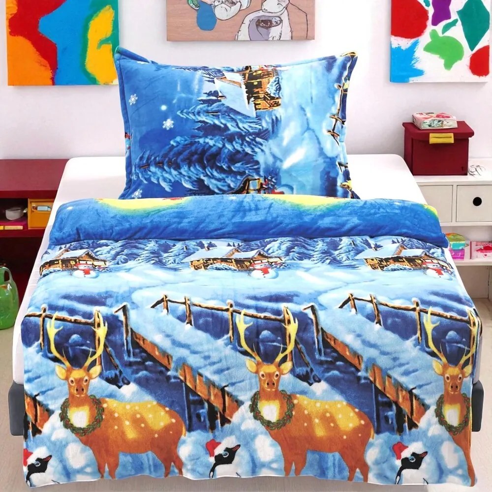 Jemné mikroplyš obliečky Homa LEVINA HOLIDAYS 140x200 cm