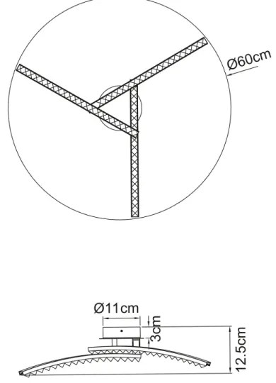 Globo 67169-18IP - LED Kúpeľňový prisadený luster JULES 3xLED/6W/230V IP44