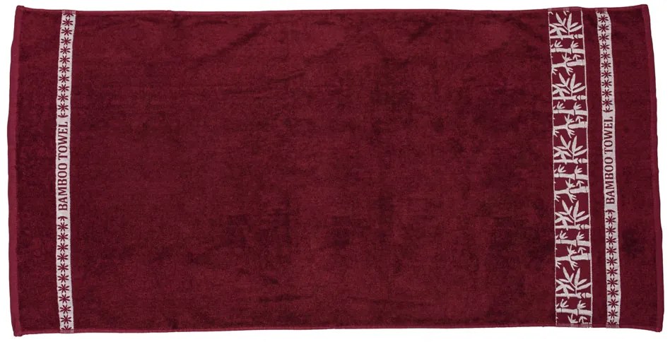 Bambusový uterák BAMBOO 50x90 cm vínový, 70% bambusové vlákno | 30% bavlna