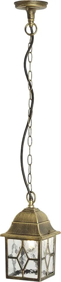 Klasické závesné svietidlo antické zlato IP23 - London