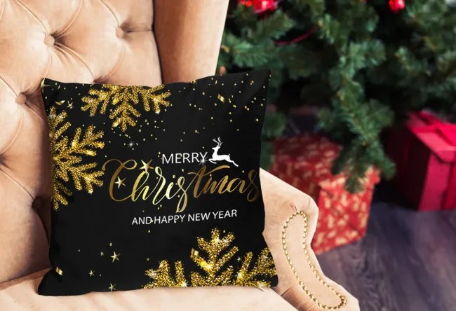 Vianočná obliečka na vankúš 3D 43