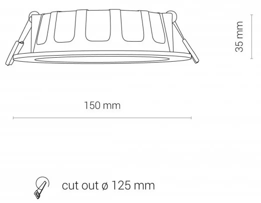 CL KOS LED 10W, 3000K WHITE 8780