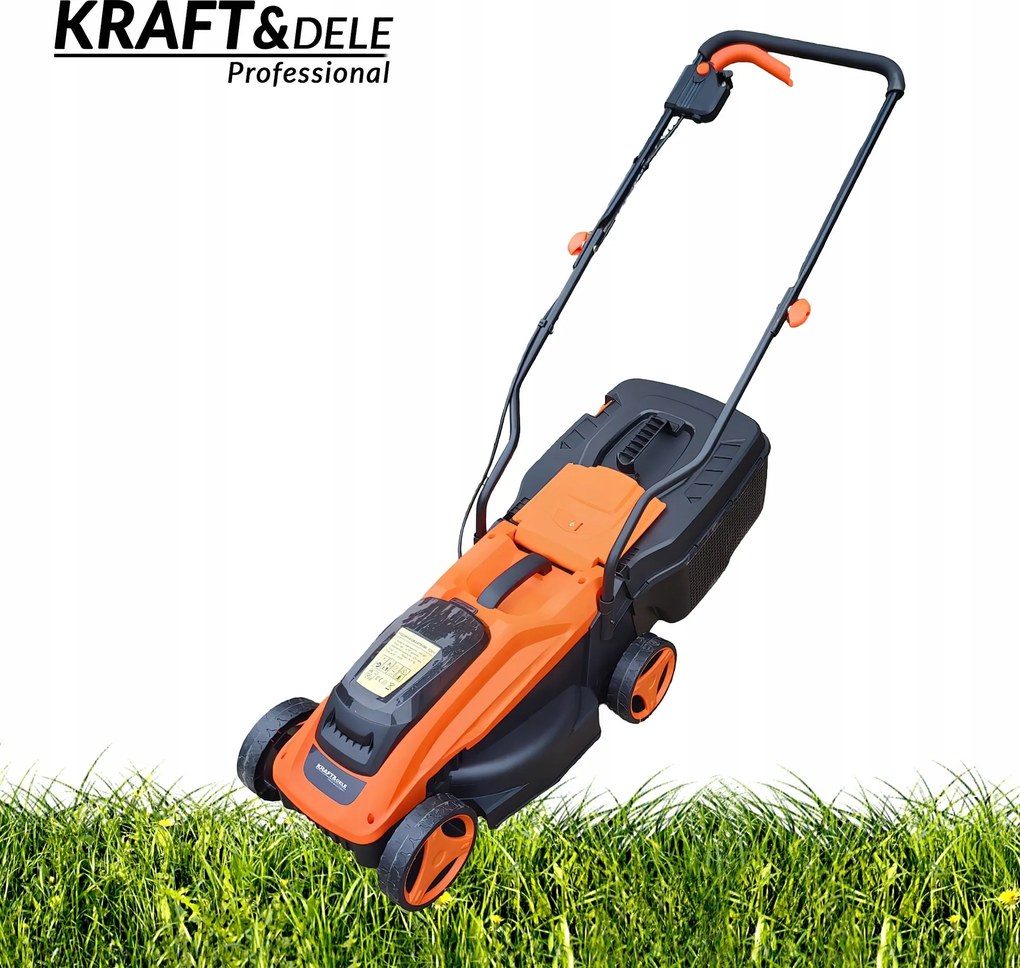 Elektrická akumulátorová kosačka na trávu 20V 6AH Kôš 30 L Kraft&Dele