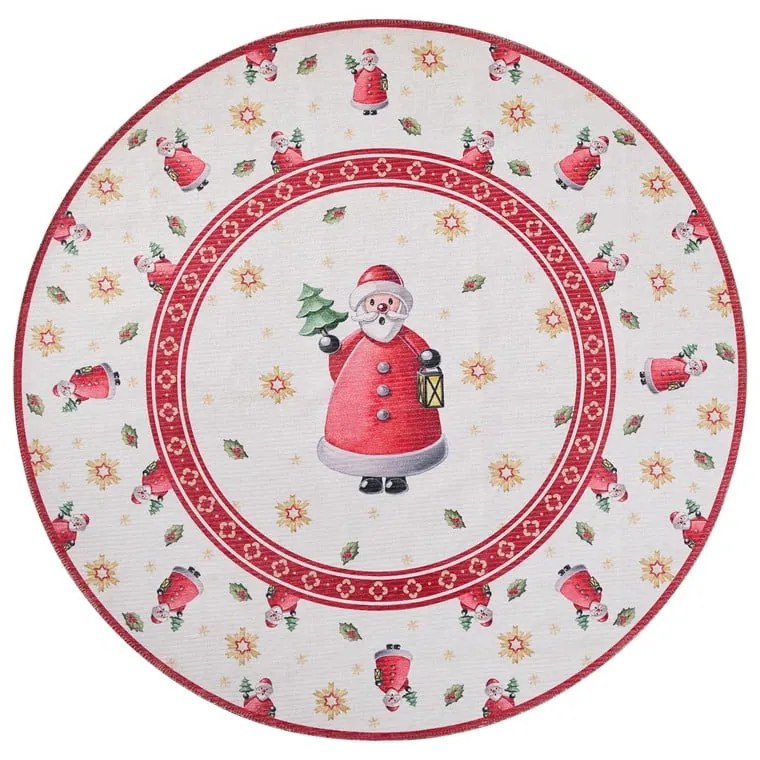 Červený okrúhly koberec s vianočným motívom ø 160 cm Toy's Delight Santa Claus – Villeroy&Boch