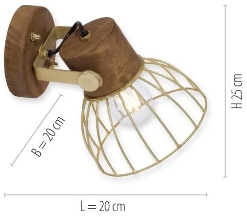 Leuchten Direkt 11486-60 - Nástenné bodové svietidlo ALAMI 1xE27/25W/230V