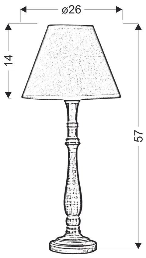 Candellux FOLCLORE 5 Stolná lampa H-57 1X60W E27 White 41-80748