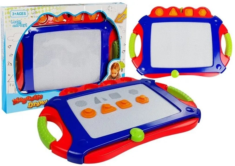 LEAN Toys Magnetická tabuľa Modrý slovník Pečiatky