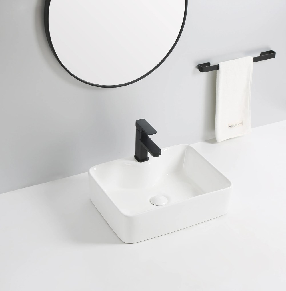 Erga Joyce, umývadlo na dosku 480x370x130 mm, biela lesklá, ERG-V03-9105-WH