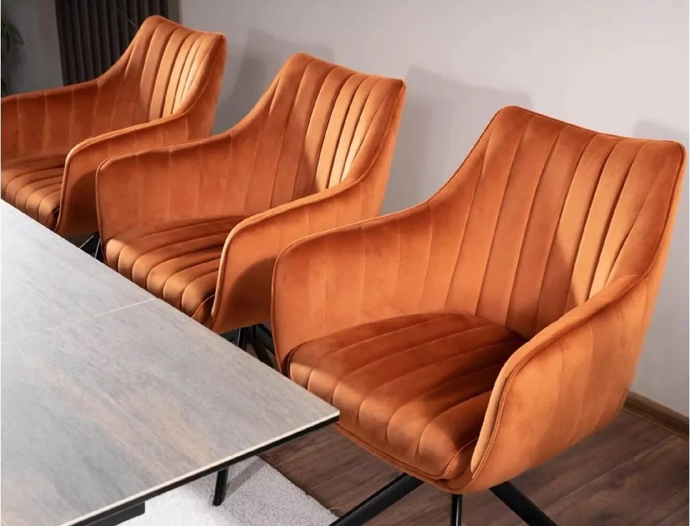 SI Azalia Velvet stolička škorica