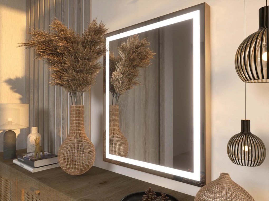 LED zrkadlo v ráme do kúpeľne M7