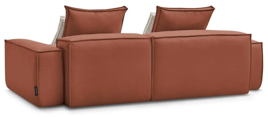 Tmavohnedá rohová pohovka z imitácie kože (variabilná) Boheme – Bobochic Paris