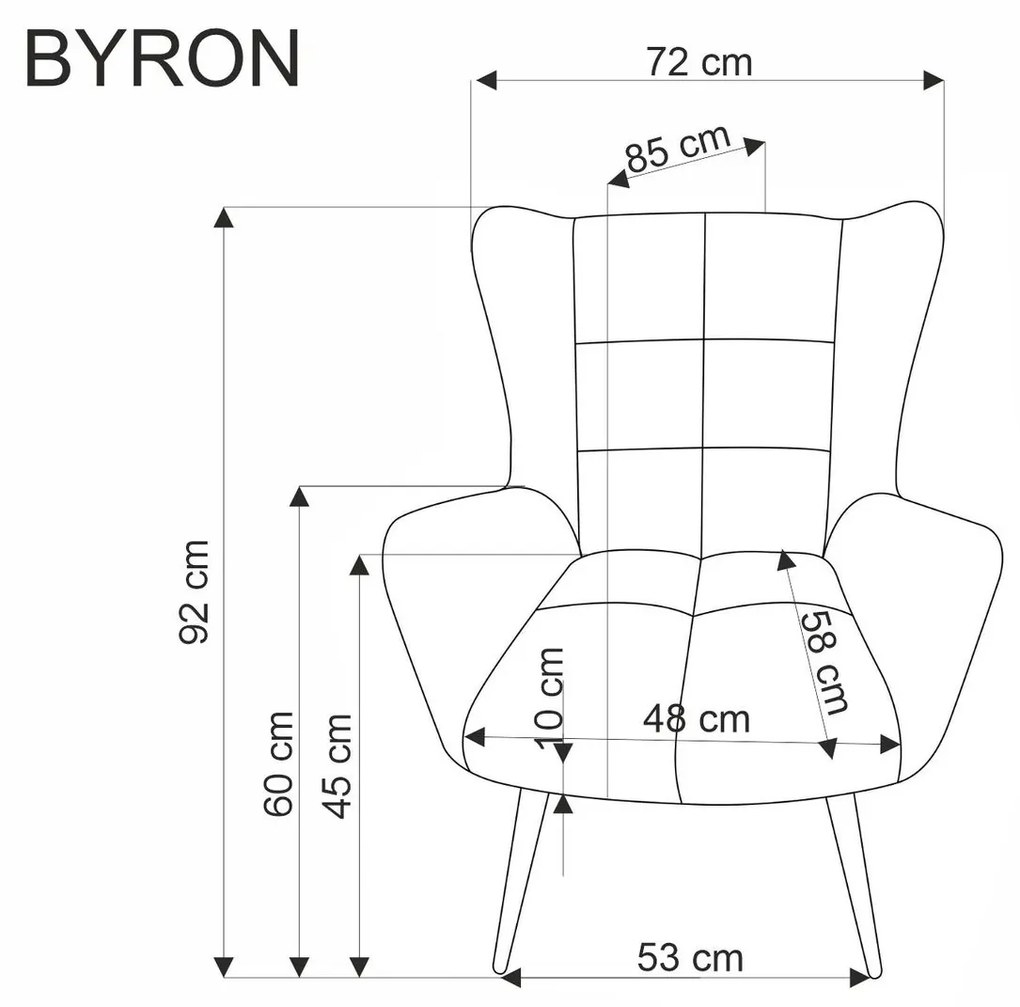 Designové křeslo Byron hořčicové