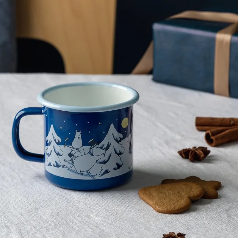 Hrnček Moomin Starry Night 0,37l, smalt / modrý