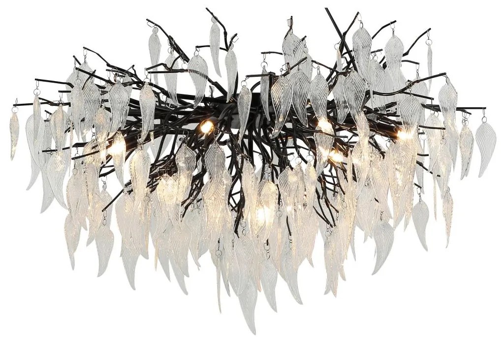 Krištáľový prisadený luster 10xG9/40W/230V čierna