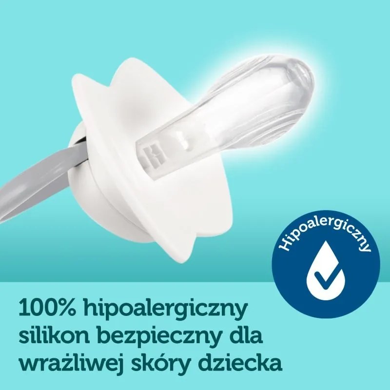 Svietiaci silikónový cumlík 18 m+, sada 2ks BOY
