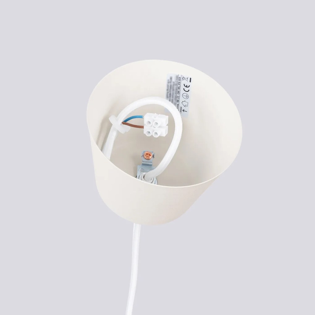 Závesné svietidlo Bilo, 1x béžové kovové tienidlo